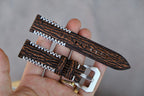 brown shark leather watch strap