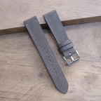 dark brown nubuck leather watch strap