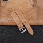 beige stingray leather watch strap