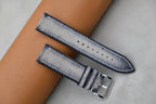 dark gray suede leather watch strap