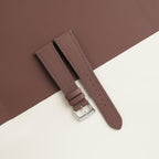 dark brown sailcloth rubber leather watch strap