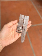 etoupe alligator leather watch strap