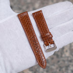 brown sea snake leather watch strap