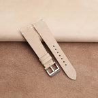 cream nubuck leather watch strap