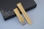 yellow canvas leather watch strap