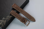 chocolate suede leather watch strap