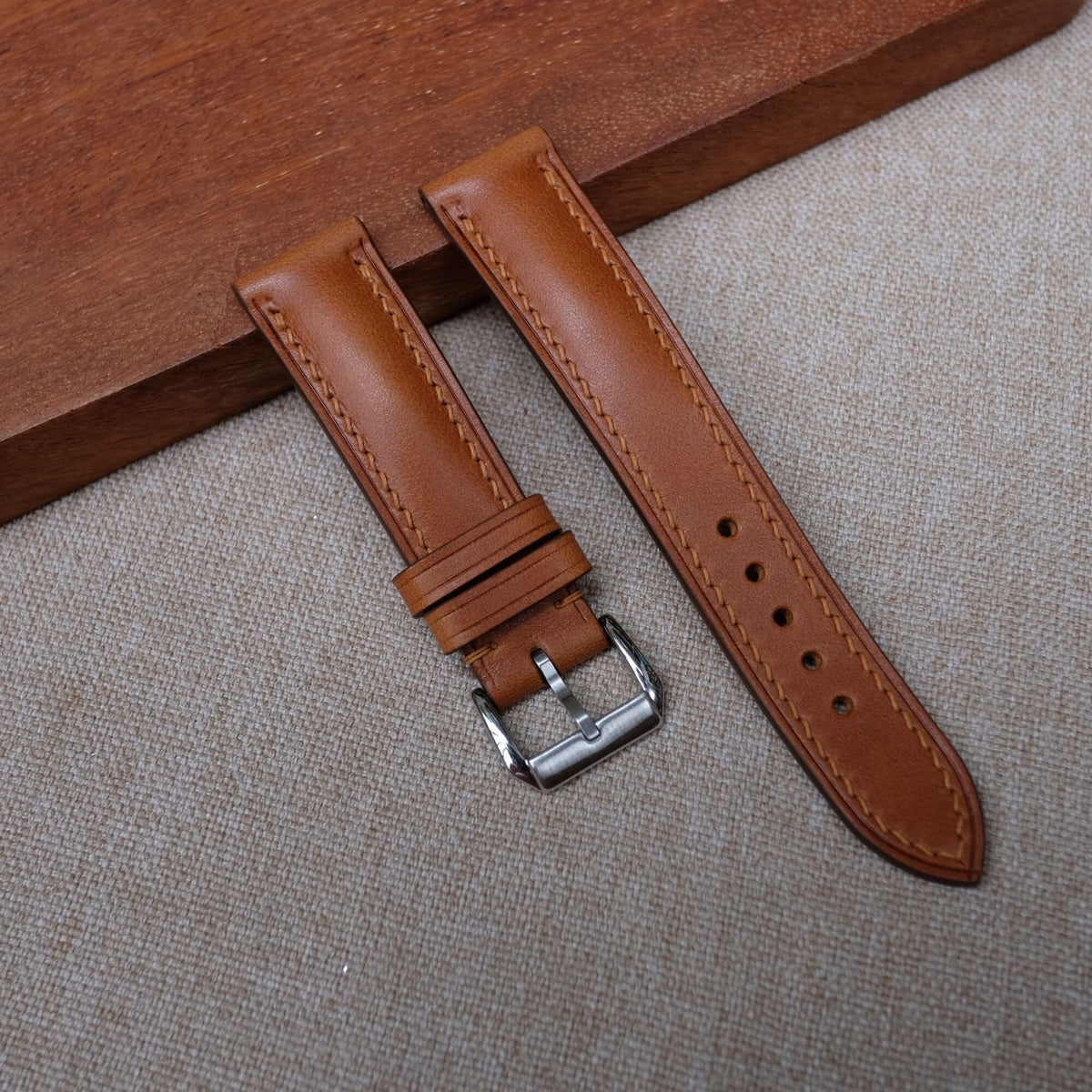 brown vachetta leather watch strap