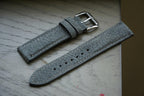 dark gray nubuck leather watch strap