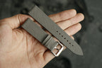 grey saffiano leather watch strap