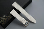 white saffiano leather watch strap