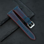 navy blue epsom leather watch strap