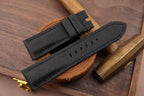 black saffiano leather watch strap