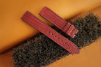 red lizard leather watch strap