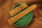 tan brown suede leather watch strap