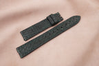 dark green python leather watch strap