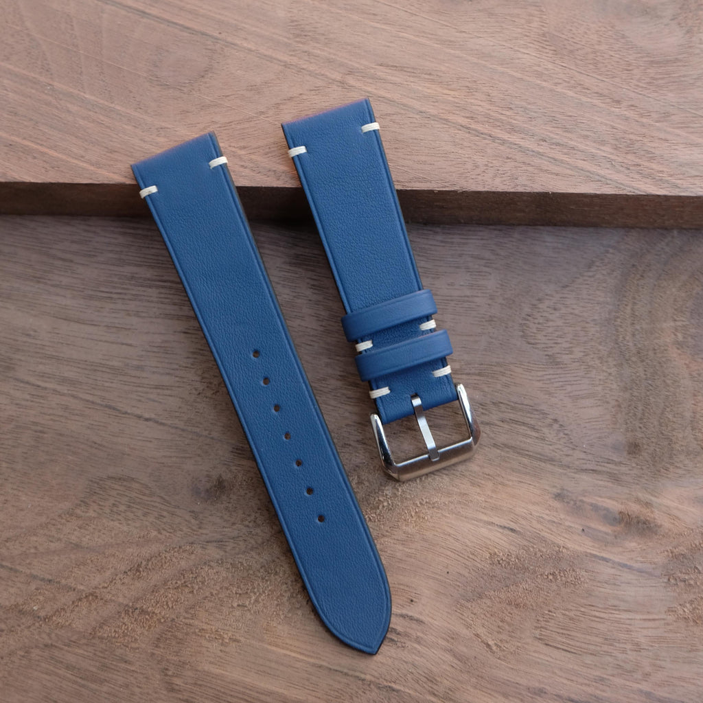 blue swift leather watch strap