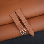 golden brown saffiano leather watch strap