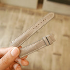 light grey alligator leather watch strap