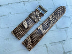 gray python leather watch strap