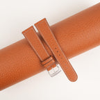 cognac peccary leather watch strap