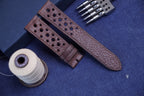 brown vachetta leather watch strap