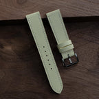 cream epsom leather watch strap