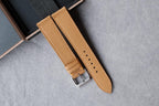 camel epsom leather watch strap