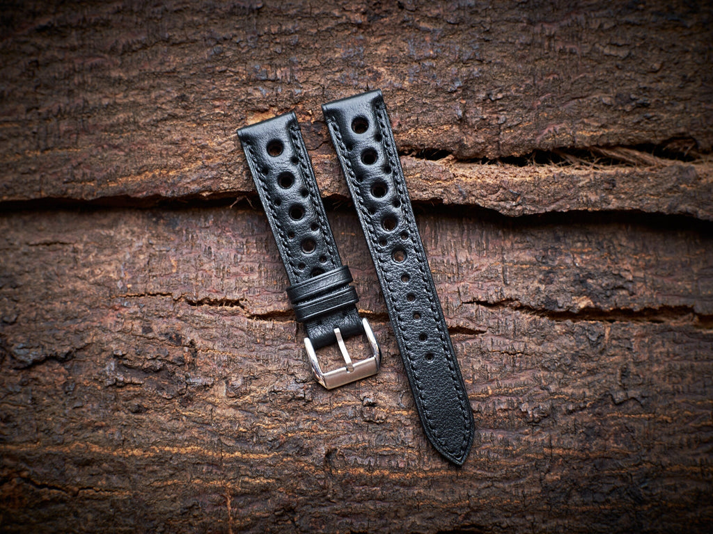 black vachetta leather watch strap – photo 2