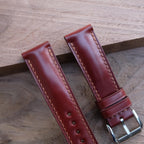 brown shell cordovan leather watch strap – photo 2