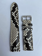 black gray python leather watch strap – photo 2