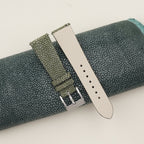 moss green stingray leather watch strap – photo 2