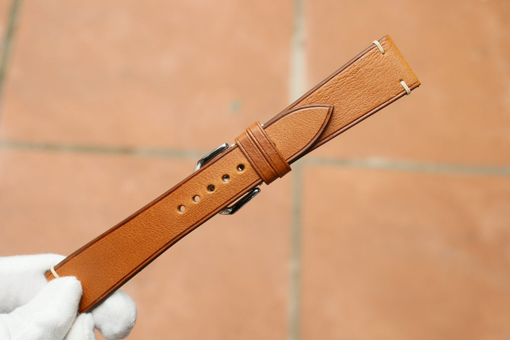 tan vachetta leather watch strap – photo 2