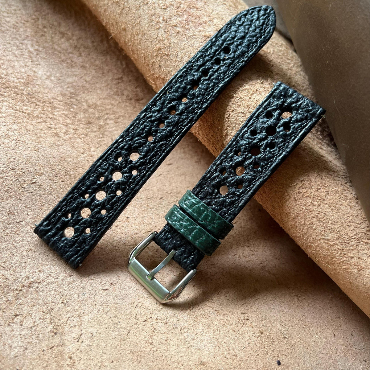 black shark leather watch strap – photo 2