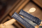 dark navy alligator leather watch strap – photo 2