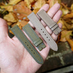 taupe & green epsom leather watch strap – photo 2