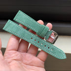 light green suede leather watch strap – photo 2