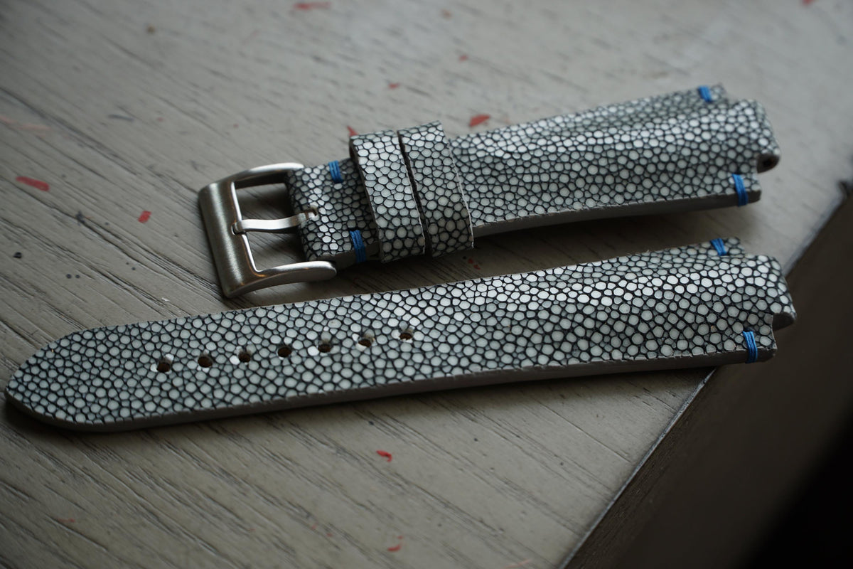 grey stingray leather watch strap – photo 2
