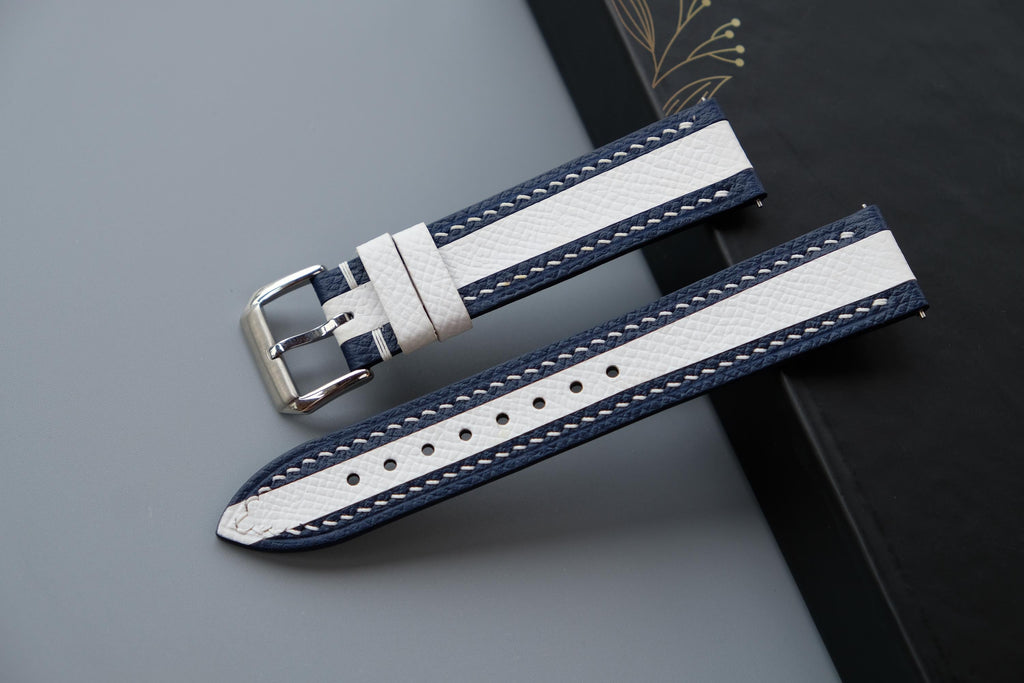 navy epsom leather watch strap – photo 2