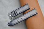 dark gray suede leather watch strap – photo 2