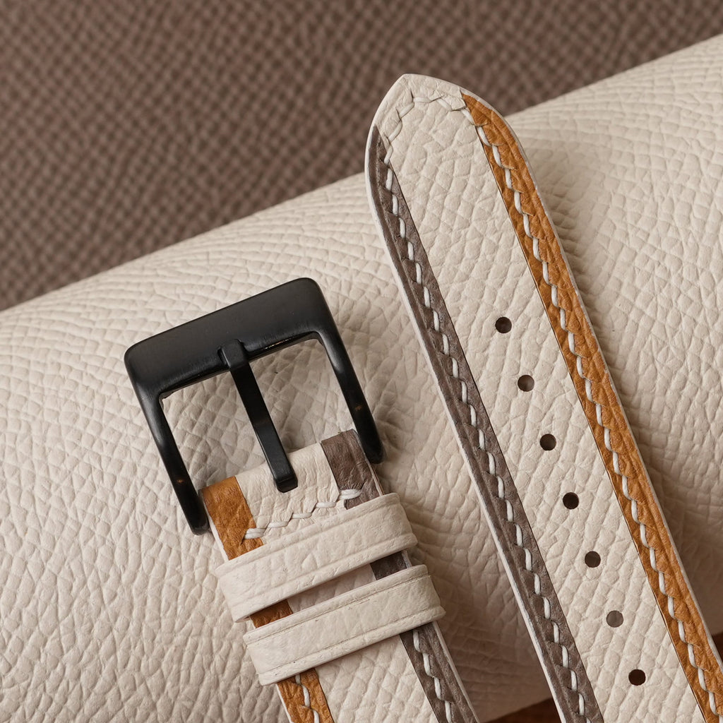 sesame epsom leather watch strap – photo 2