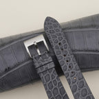 stone grey & grey alligator leather watch strap – photo 2