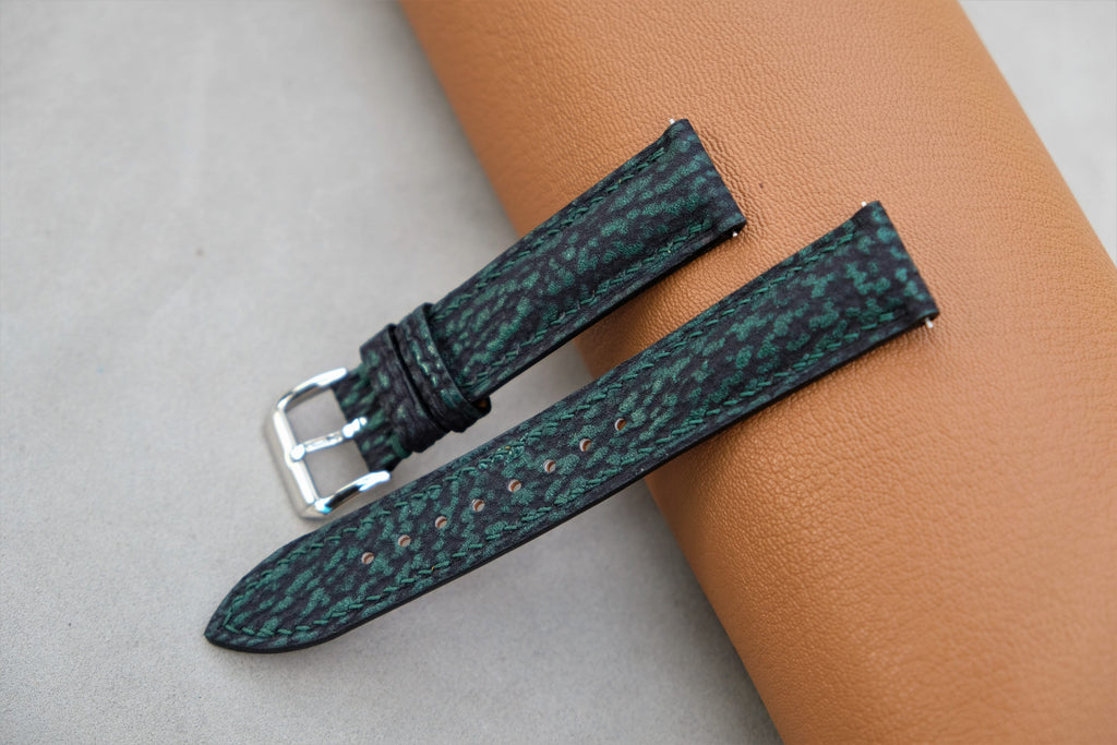 green shark leather watch strap – photo 2