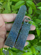 silver stingray leather watch strap – photo 2