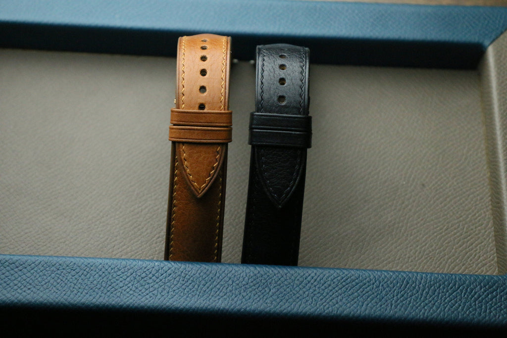 dark brown vachetta leather watch strap – photo 2