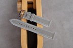 gray canvas leather watch strap – photo 2