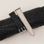 black & pearl white alligator leather watch strap – photo 2