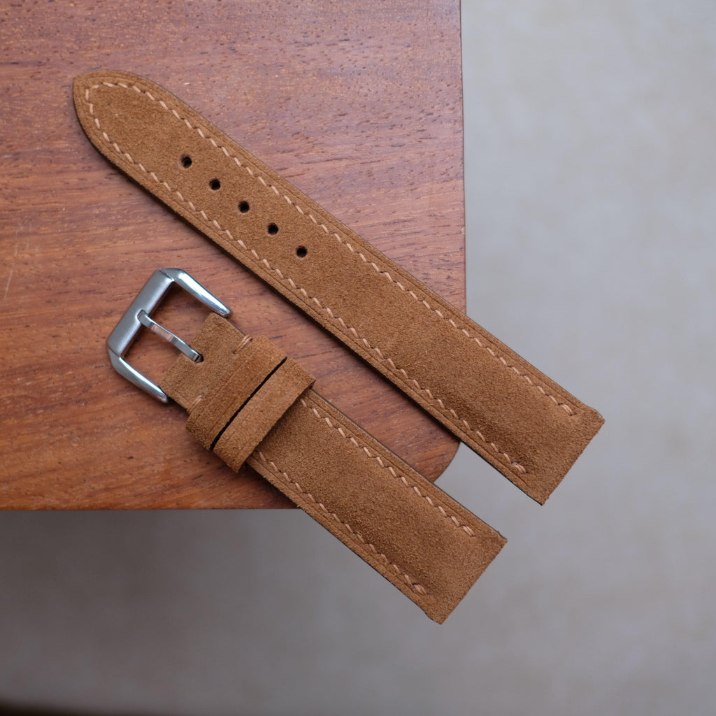 brown suede leather watch strap – photo 2