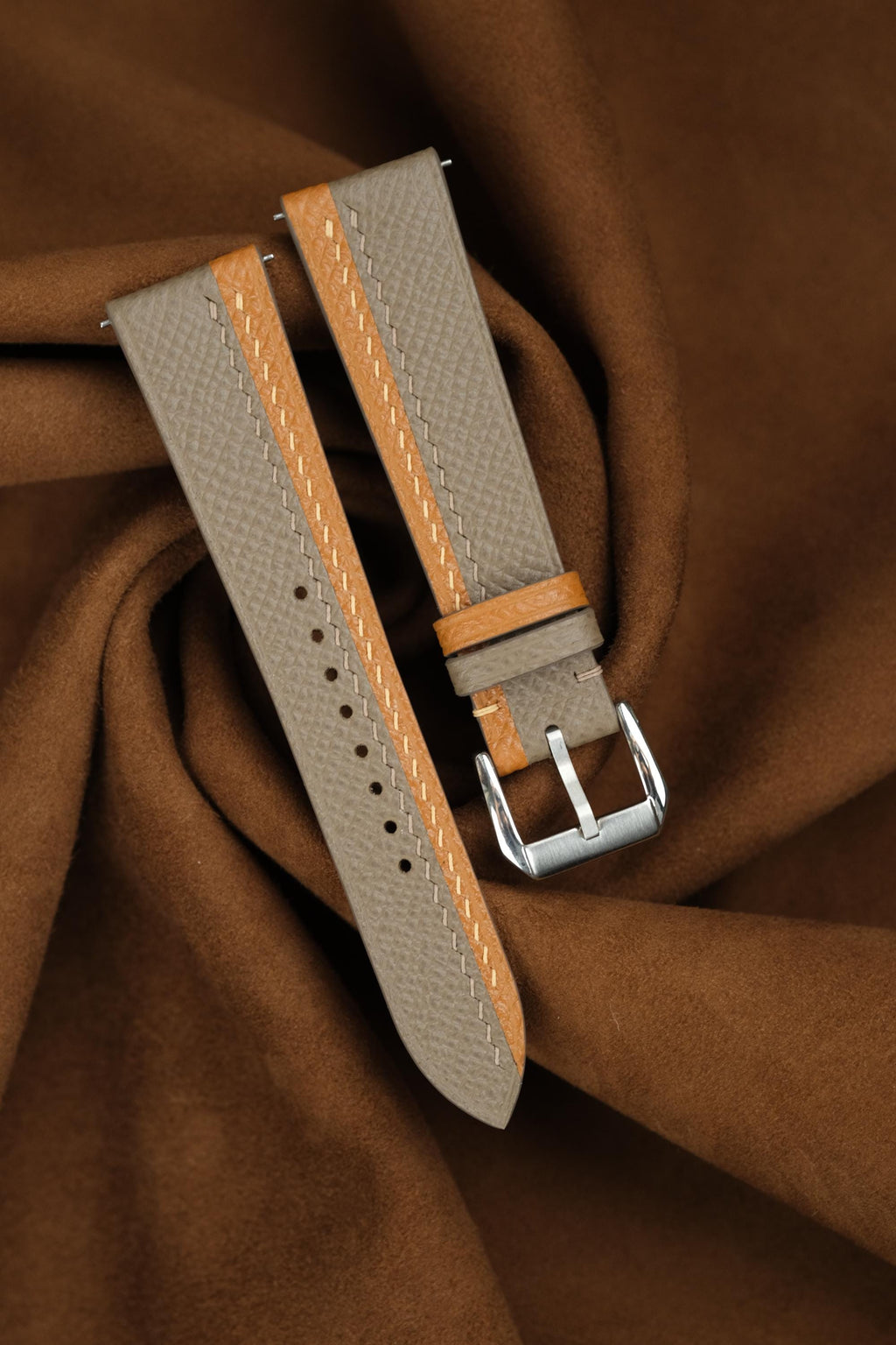 etoupe & gold epsom leather watch strap – photo 2