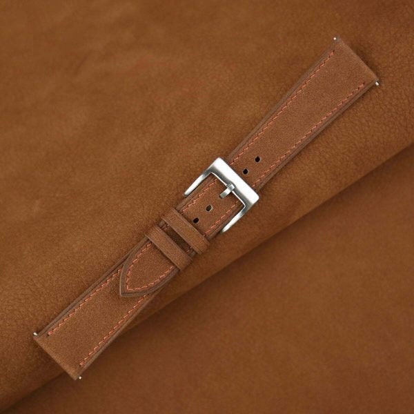 camel nubuck leather watch strap – photo 2