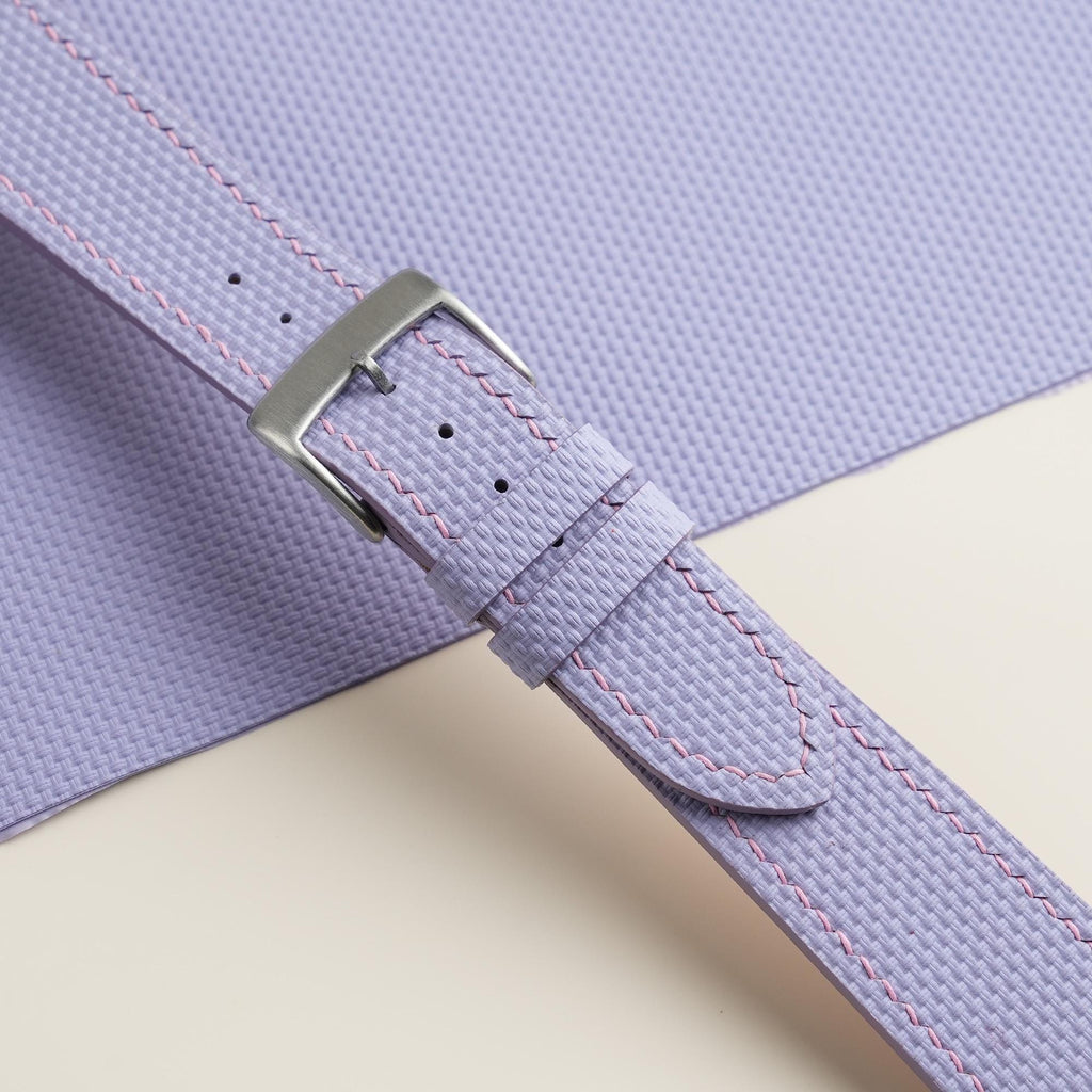 purple sailcloth rubber leather watch strap – photo 2